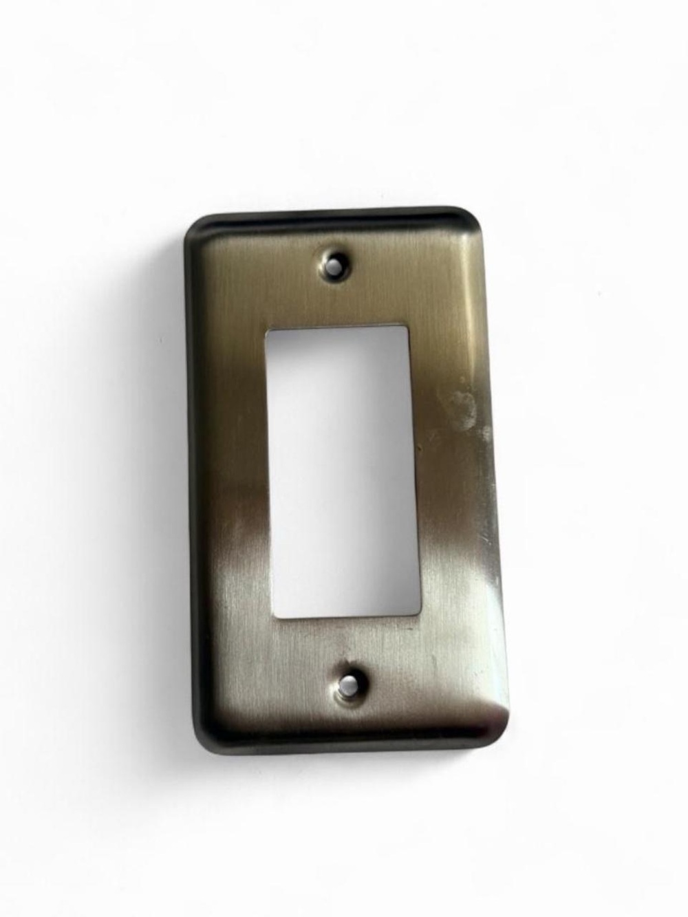 AmerTac Brushed Nickel Wall Plate Cover - 1-Gang Rocker/Decorator